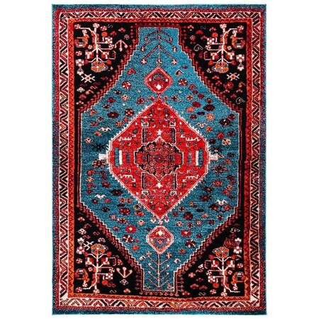 Safavieh 8 x 10 ft. Vintage Hamadan Power Loomed Rectangle Area Rug Turquoise & Red VTH201K-8